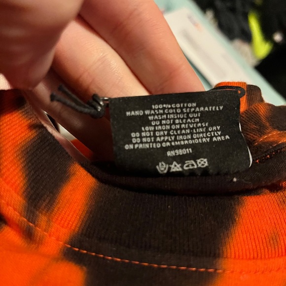 IceCream Long Sleeve Tie Dye In Neon Yelllow& REDavailable - Picture 6 of 7